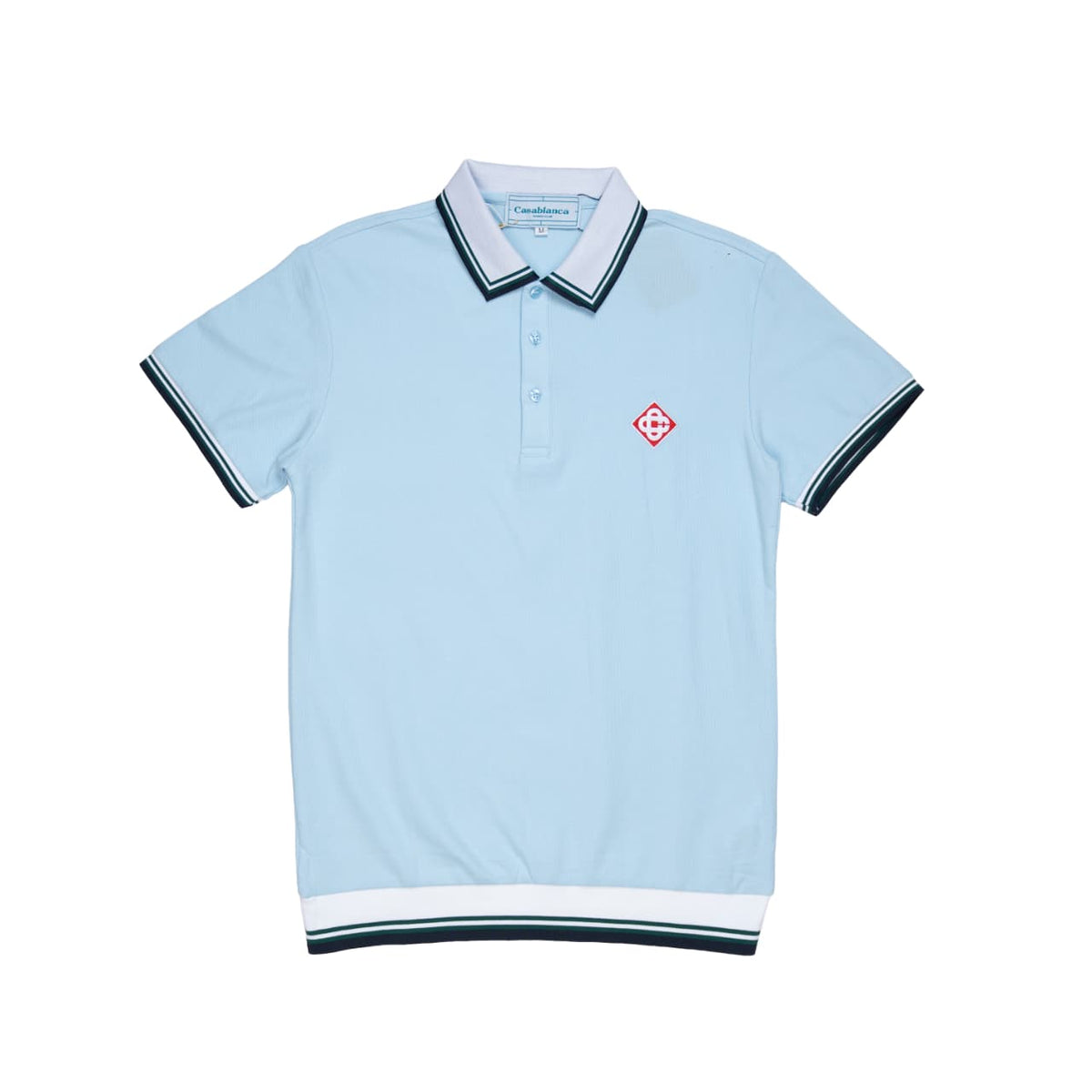 CASABLANCA T-SHIRT - L / BABY BLUE