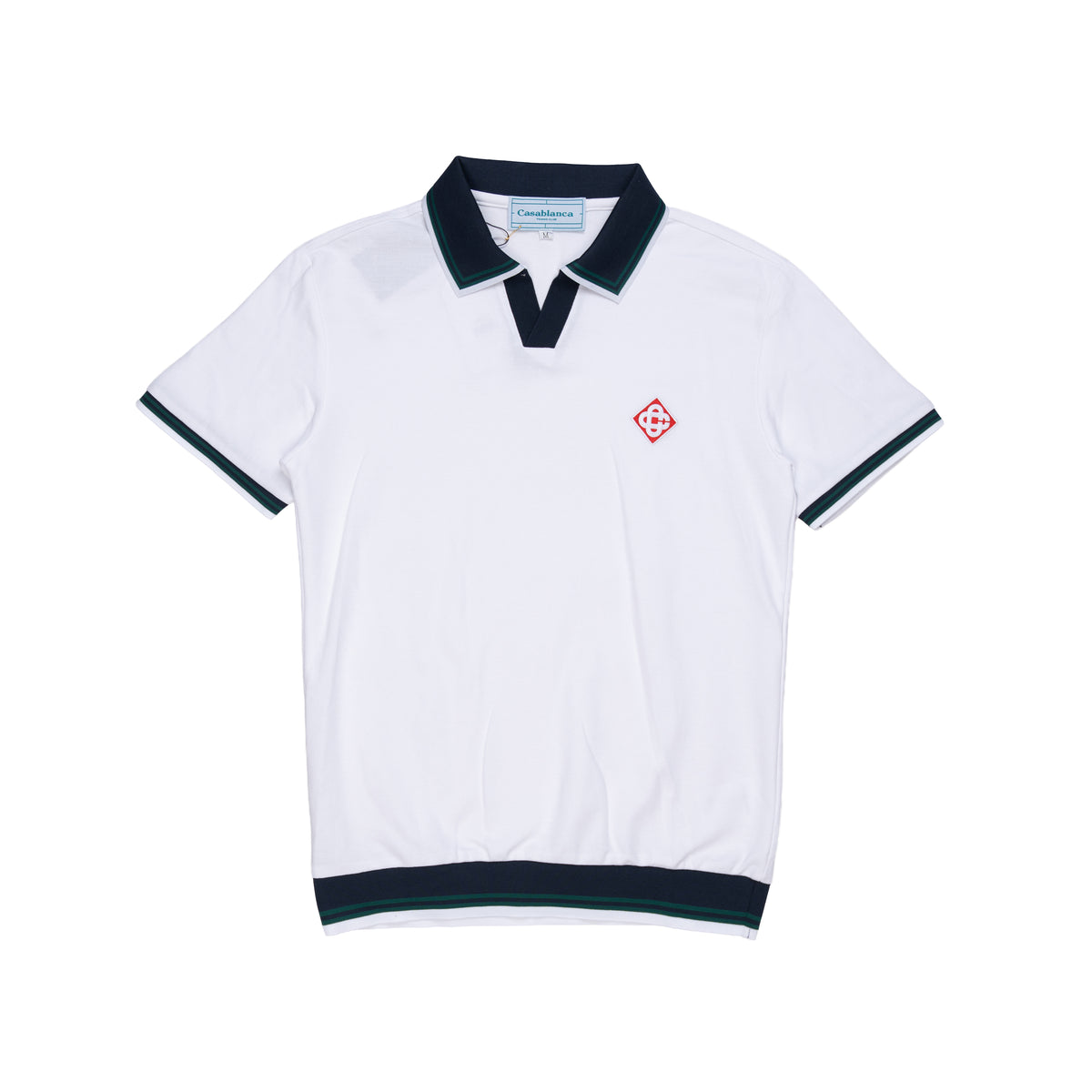 CASABLANCA T-SHIRT POLO - L / WHITE