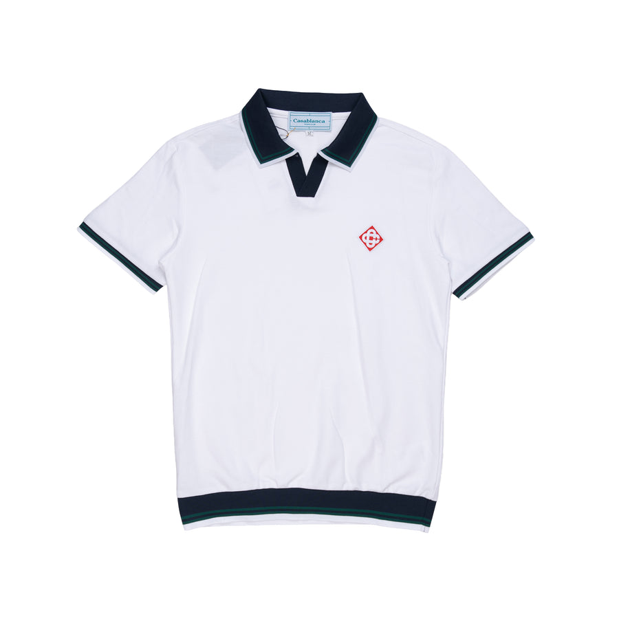 CASABLANCA T-SHIRT POLO - L / WHITE