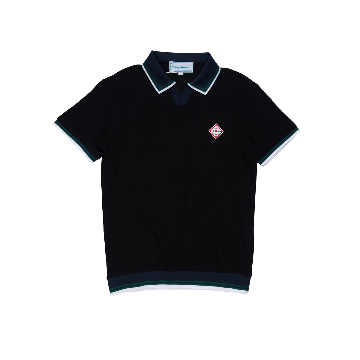 CASABLANCA T-SHIRT POLO - M / BLACK