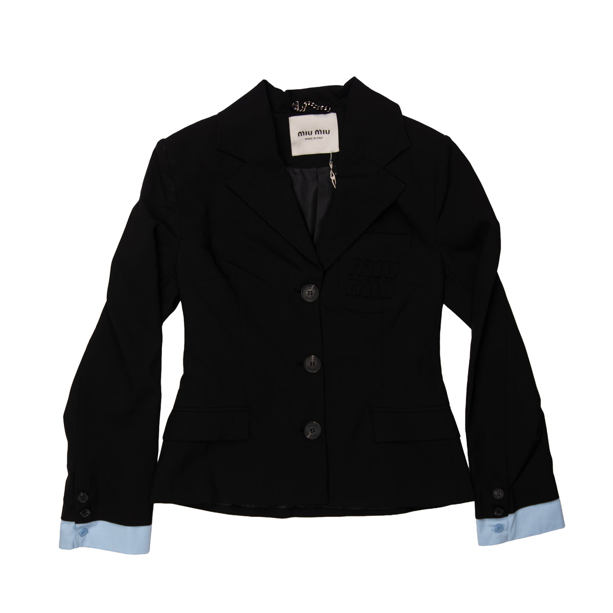 MIU MIU BLAZER SET & SKIRT - 38 / BLACK