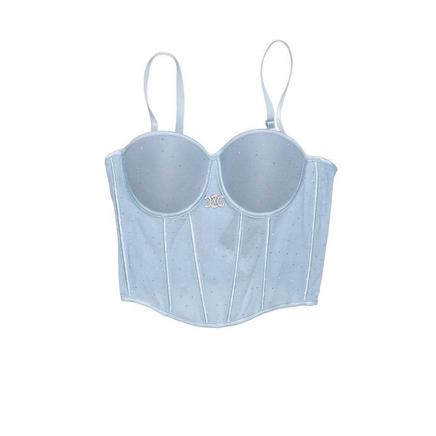 CHANEL CROP TOP - M / BABY BLUE