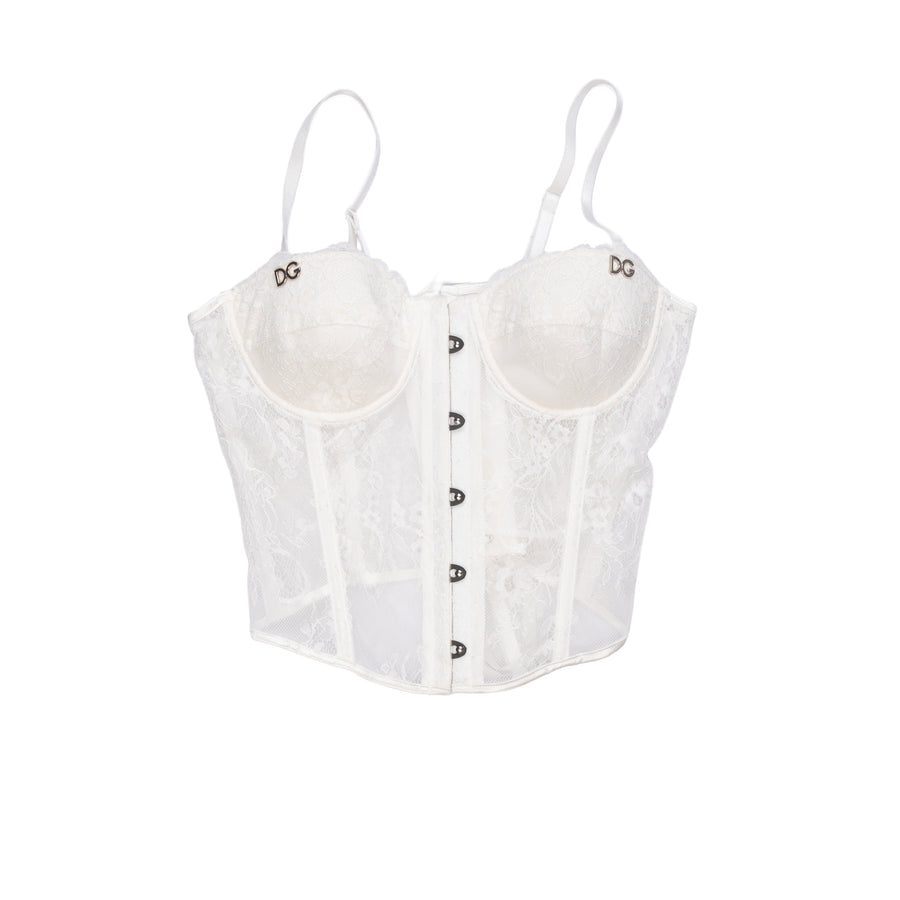 D&G CROP TOP - S / WHITE