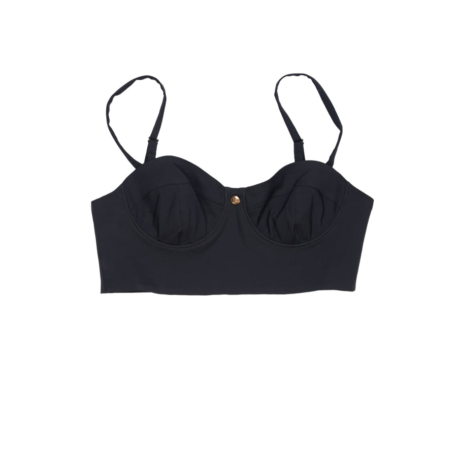 BALMAIN CROP TOP - S / BLACK