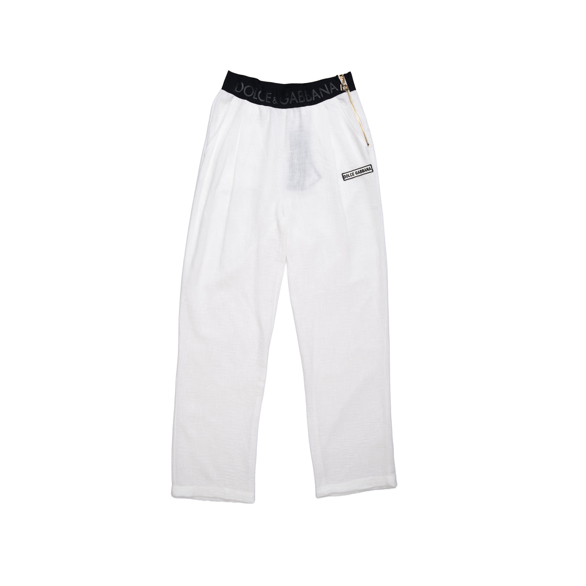 D&G BANT LINEN - 38 / WHITE
