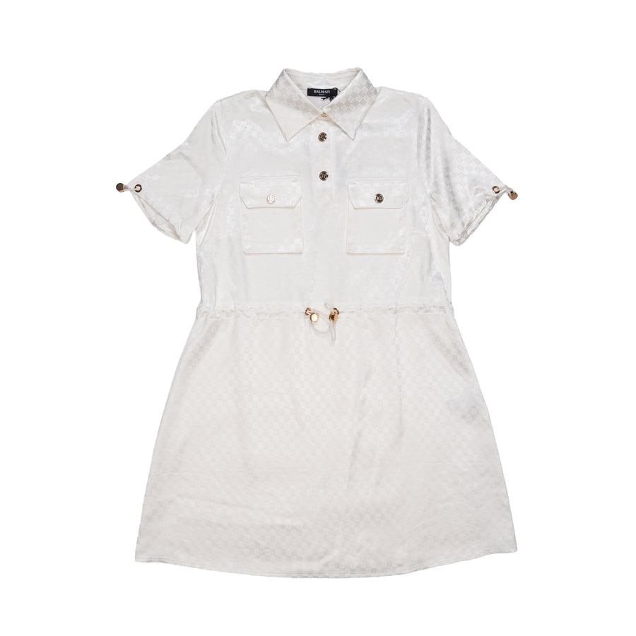 BALMAIN DRESS - 40 / OFF WHITE