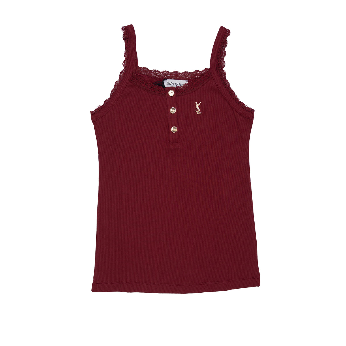 YVES SAINT LAURENT TANK TOP - M / BERGNDY