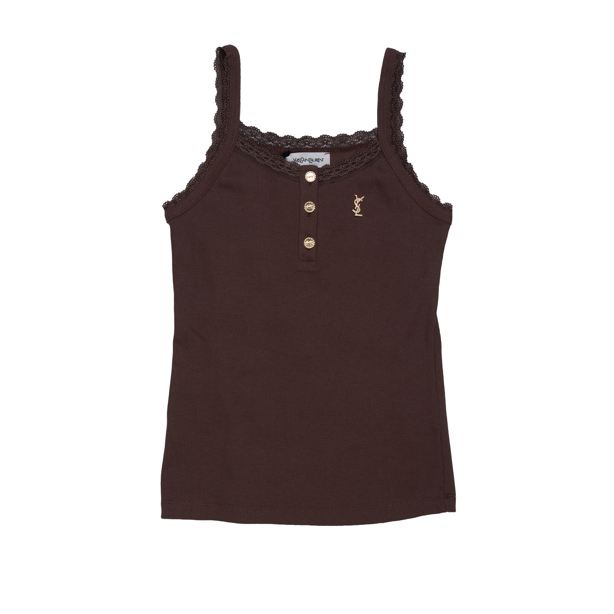 YVES SAINT LAURENT TANK TOP - S / BROWN