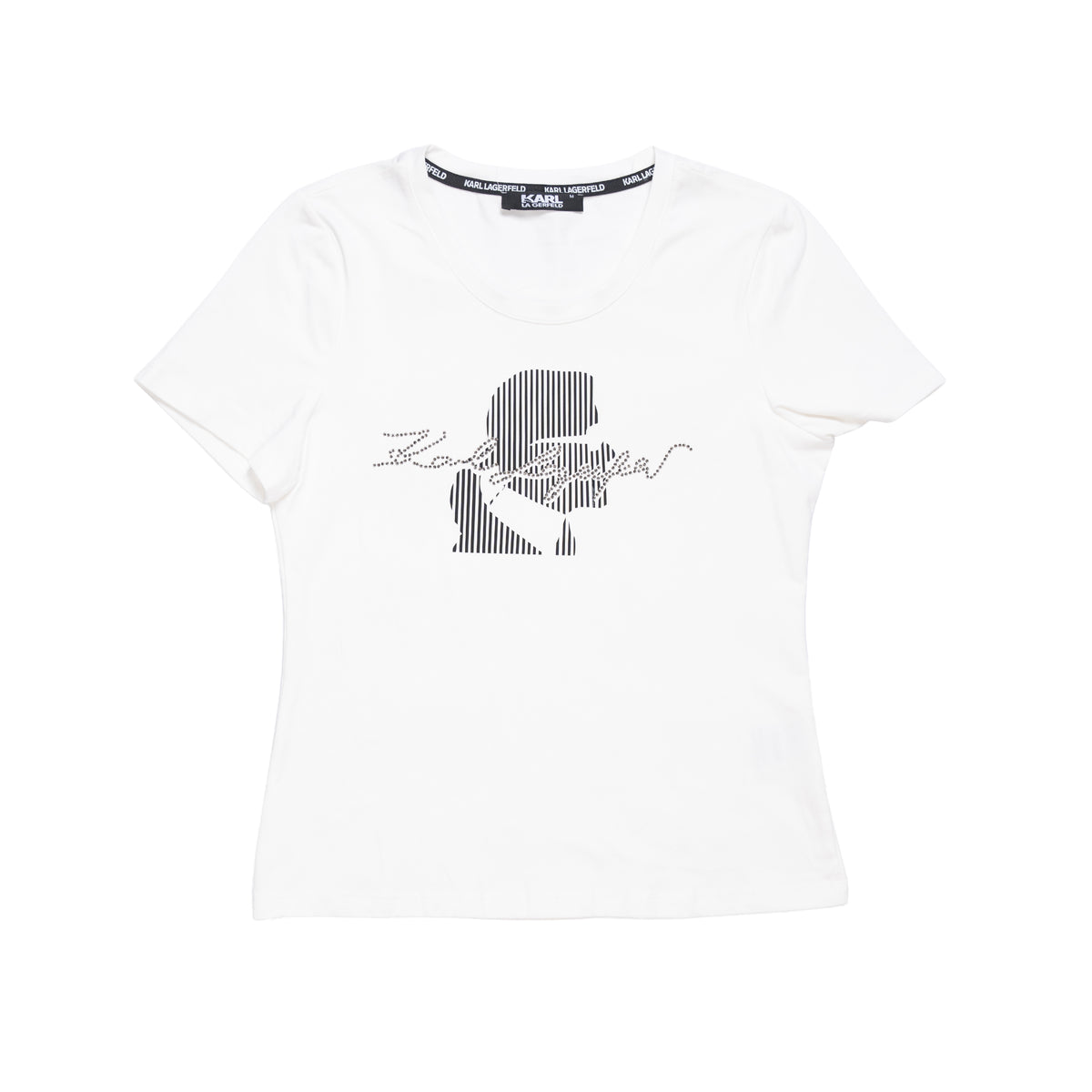 KARL LAGERFELD T-SHIRT - S / WHITE
