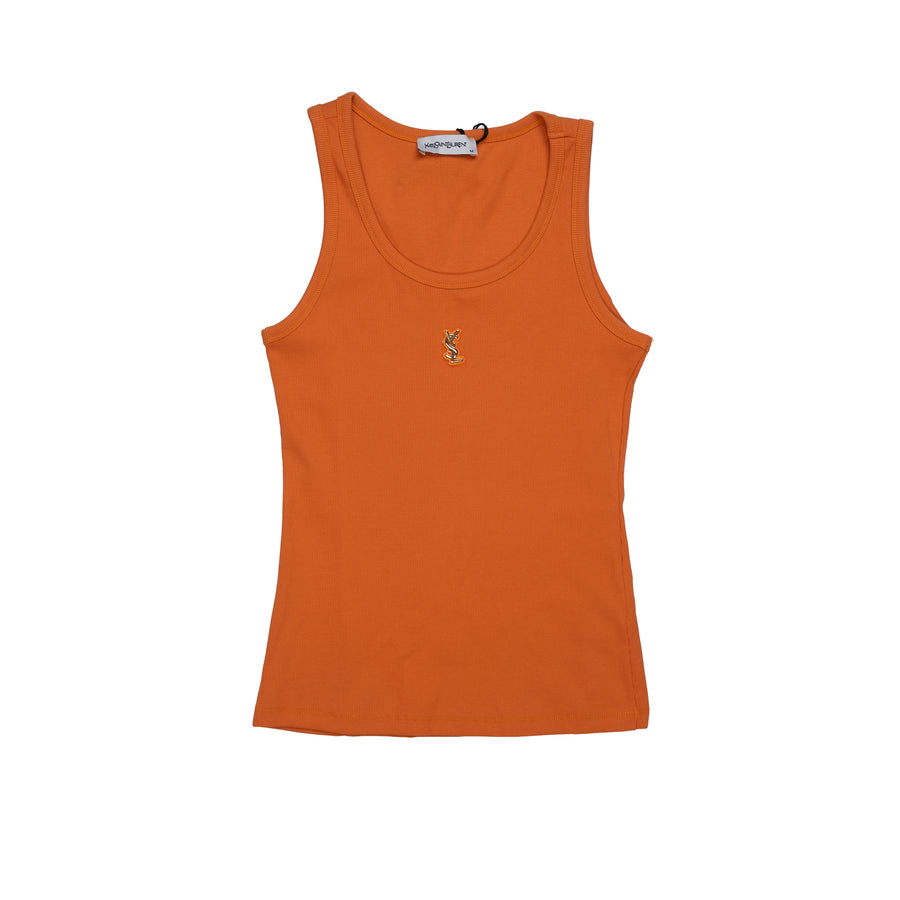 YVES SAINT LAURENT T-SHIRT - S / ORANGE