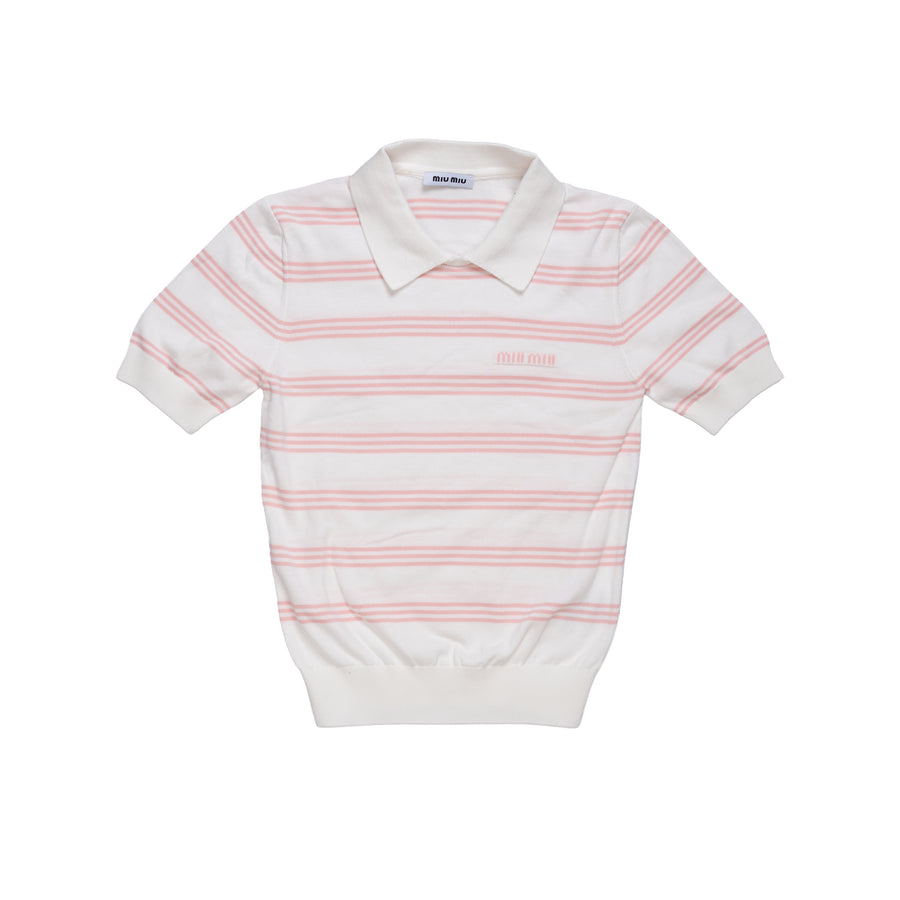 MIU MIU T-SHIRT POLO - XL / PINK