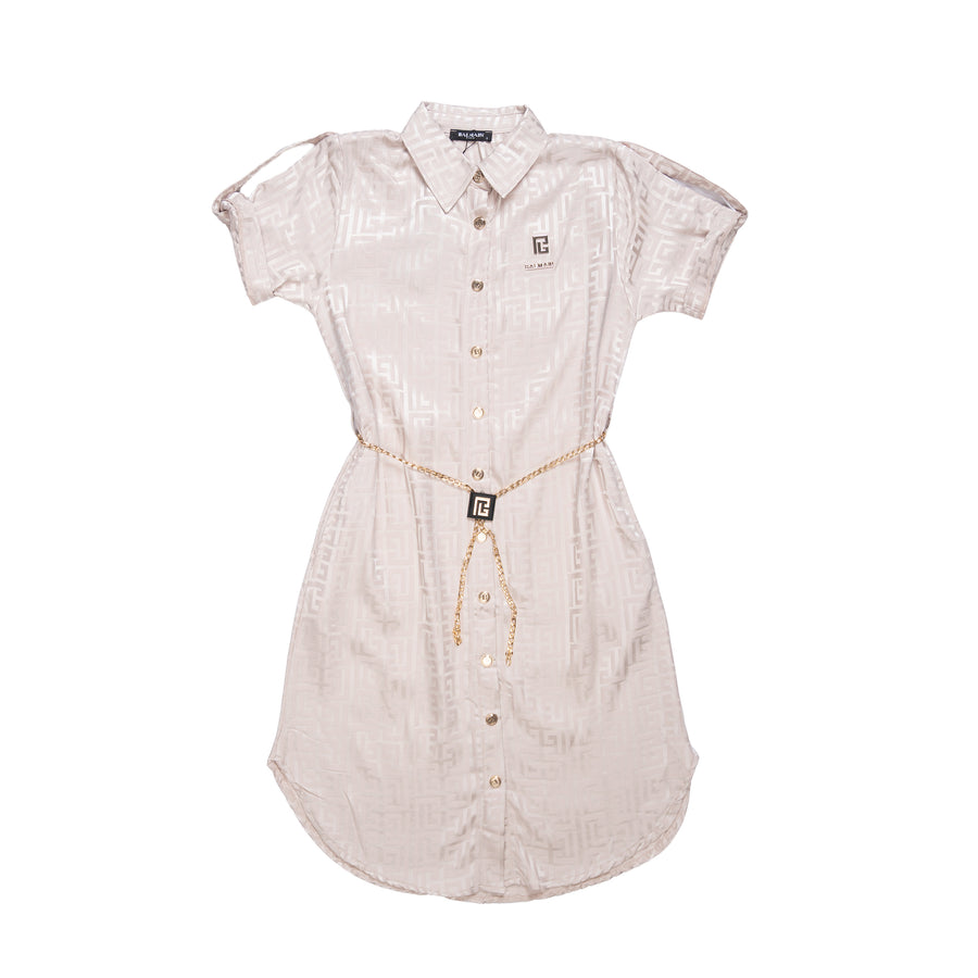 BALMAIN DRESS - S / BEIGE